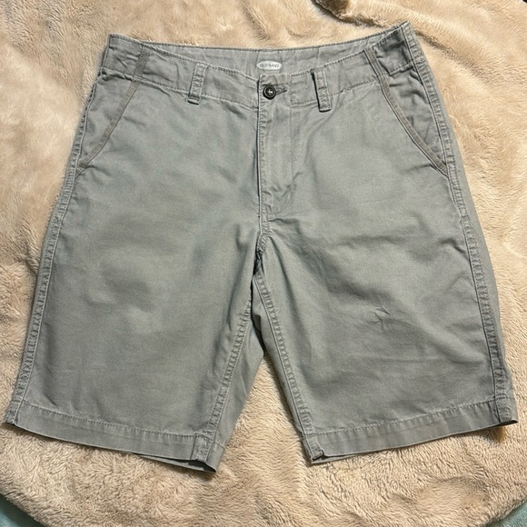 Gray Flat Front Shorts - Picture 1 of 3